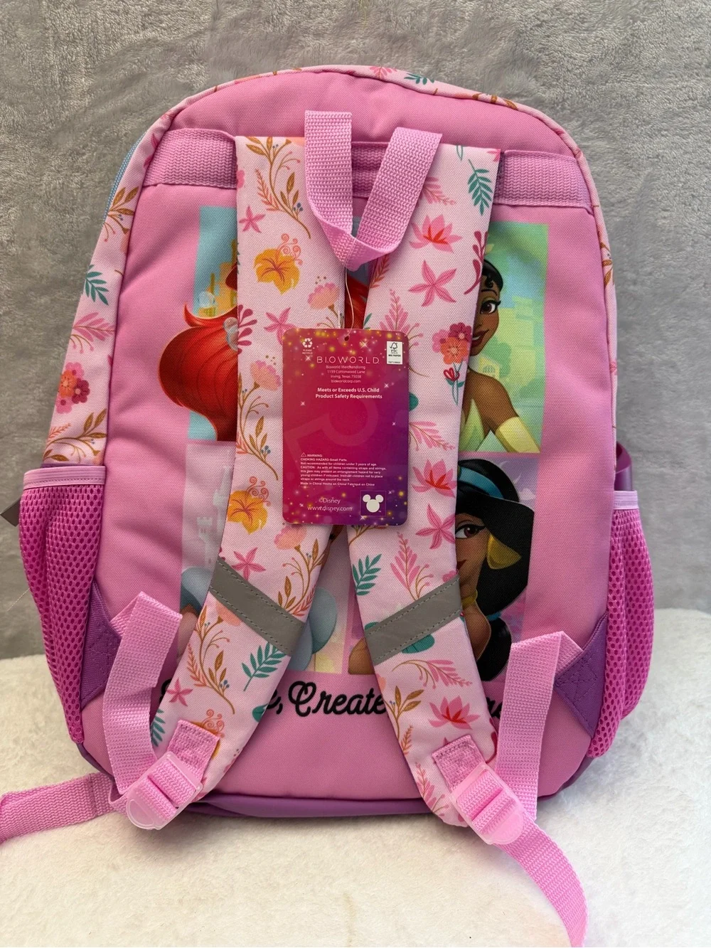Disney Princess Girls 5 Piece Backpack Set Lunch Bag Headphones Water Bottle